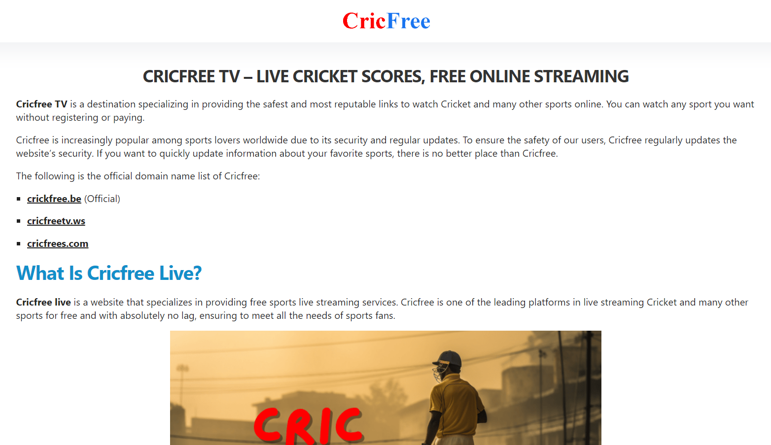 Cricfree